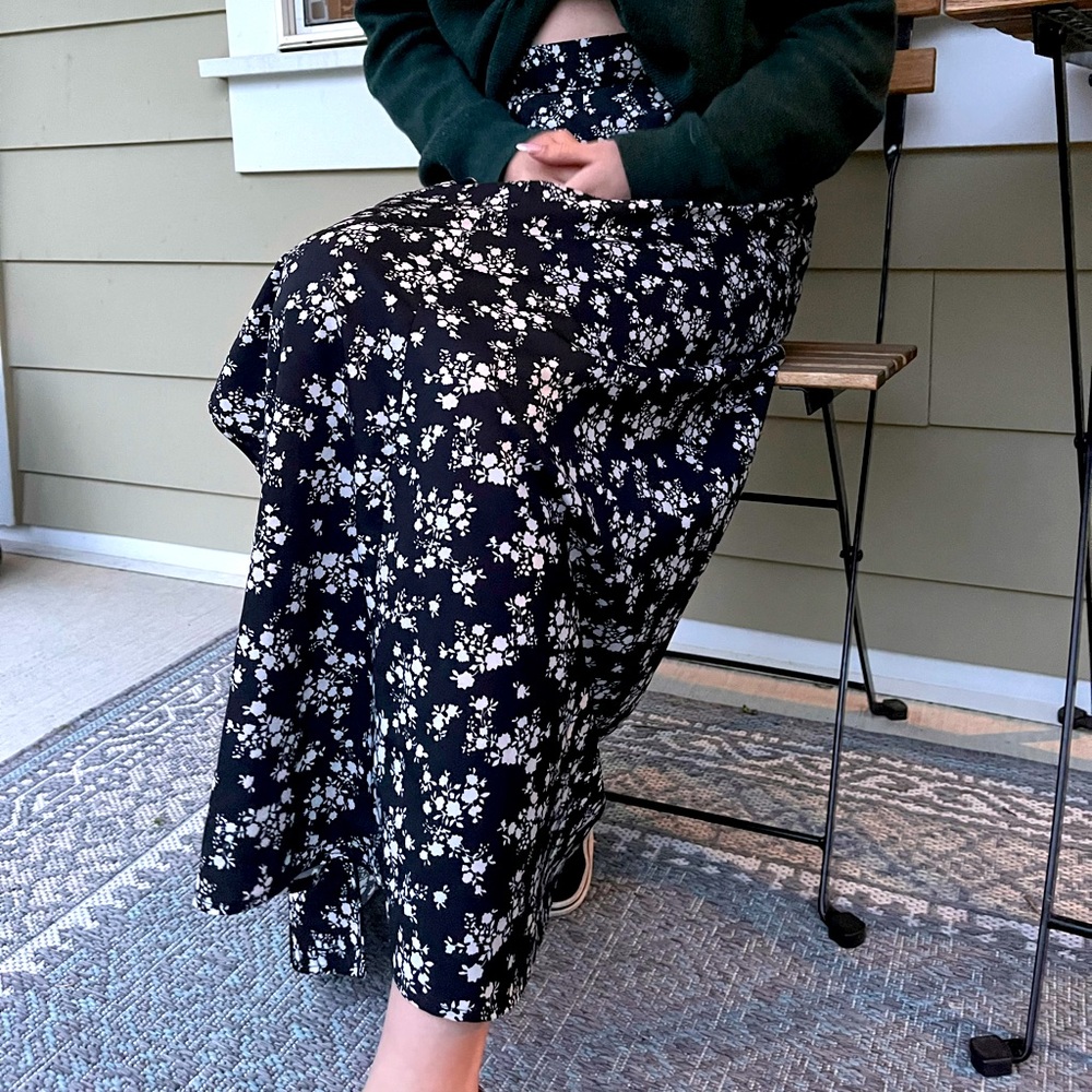 Floral ankle length skirt